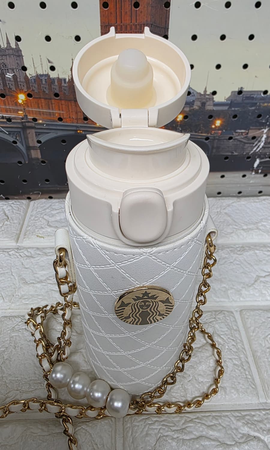 한정판/ 스타벅스 텀블러 스페셜 에디션 누빔 진주 체인스트랩 GE03 상품이미지5