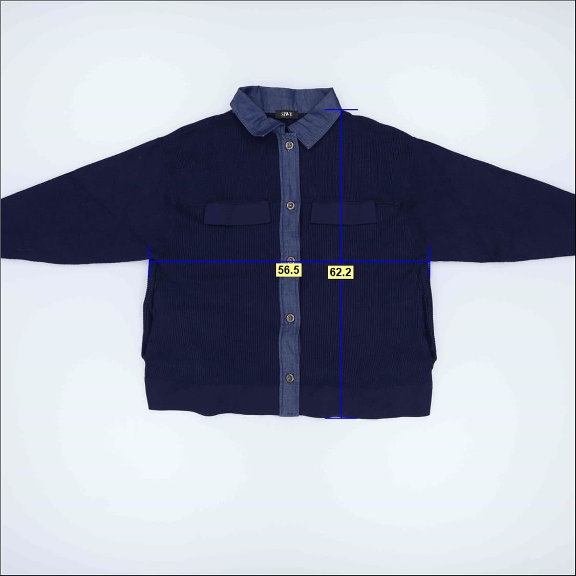 [95(77)] 씨위 여성 니트 셔츠자켓 1222H1 상품이미지7