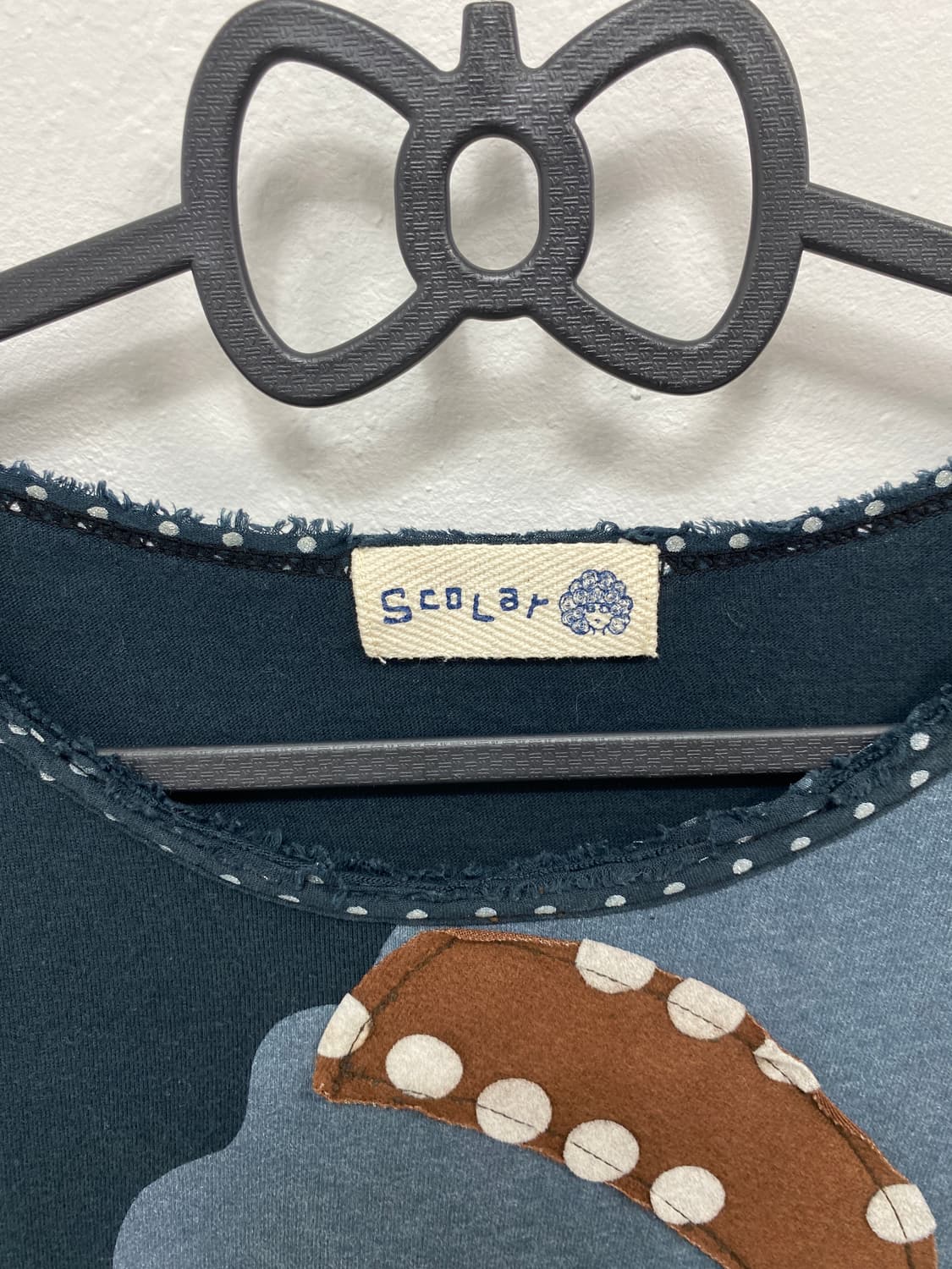 [SCOLAR] 신데렐라 y2k 브라운 도트 롱슬리브 상품이미지8