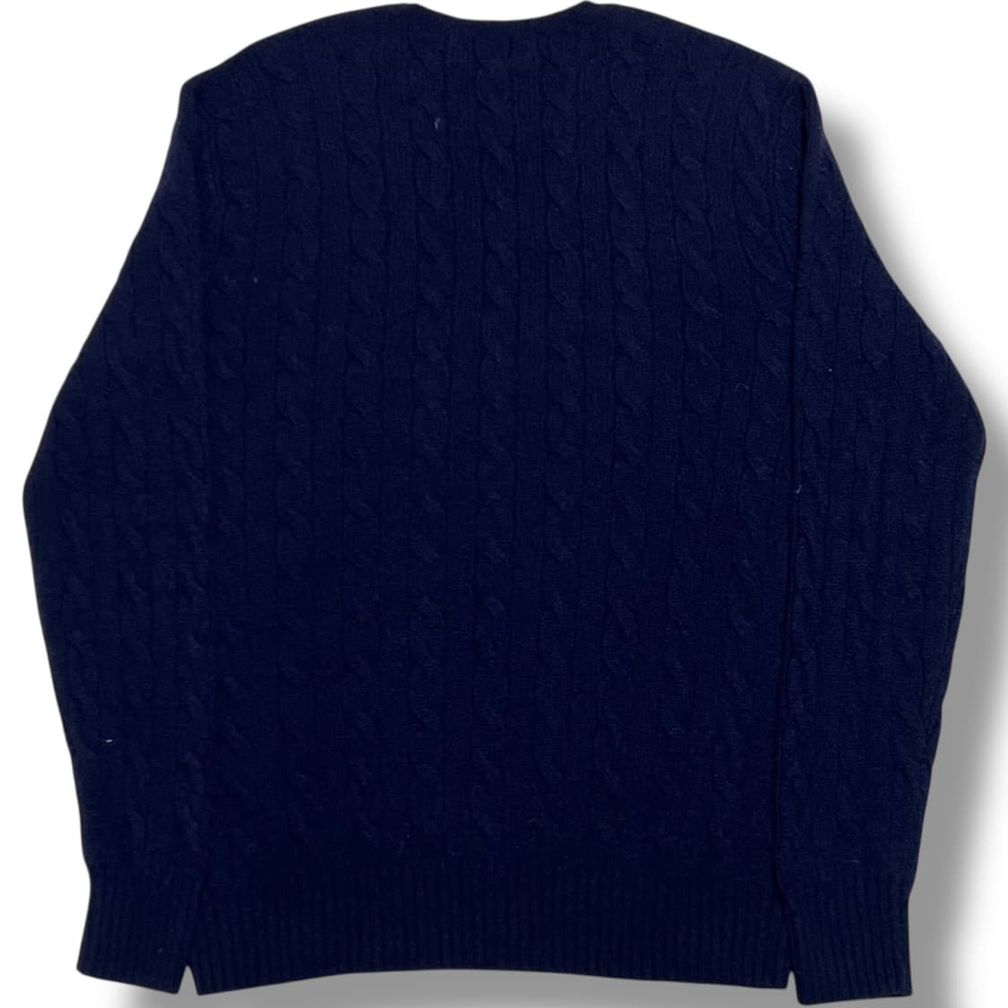 Polo Ralph Lauren 울 캐시미어 케이블 네이비 니트 상품이미지2