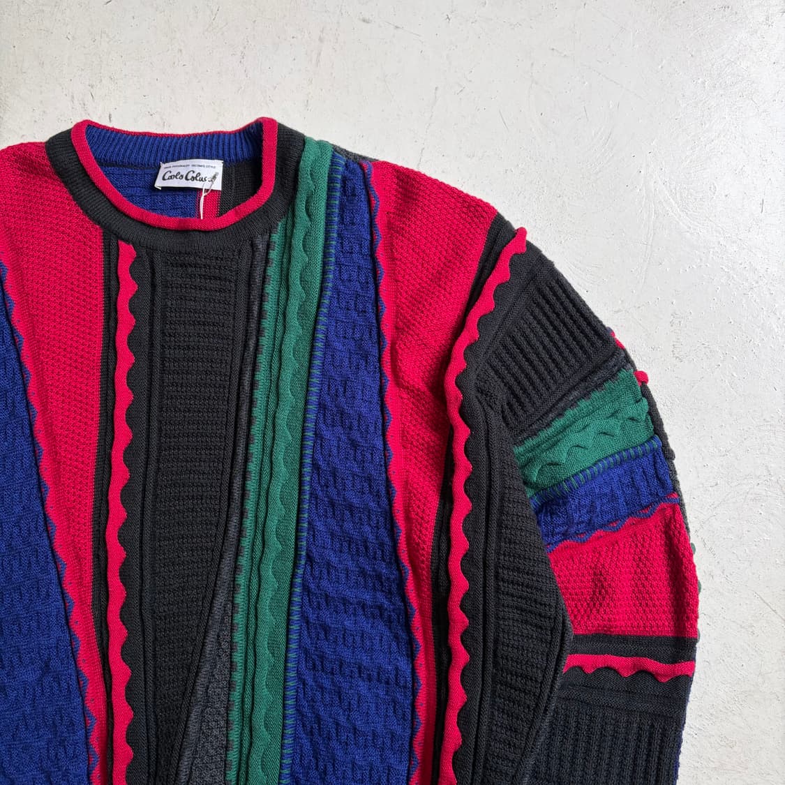 90s 카를로 콜루치 빈티지 케이블 니트 XL 상품이미지2