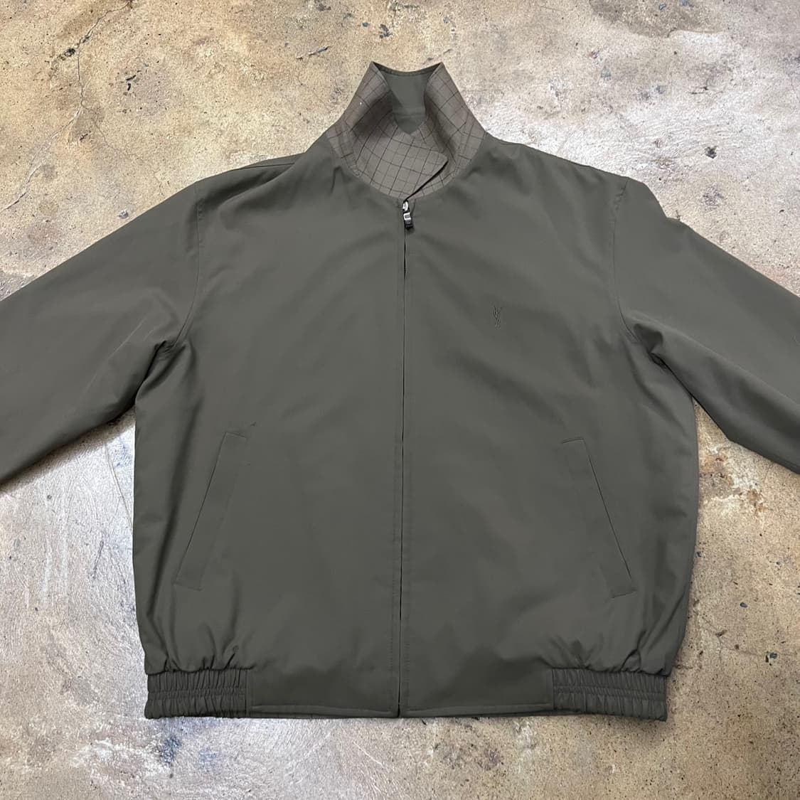 [정품/100] YSL 입생로랑 체크 패턴 양면 자켓 b18 상품이미지6