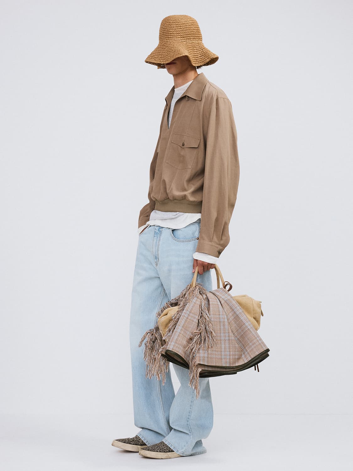 렉토 26SS 라이트 워시 플레어 데님 팬츠 아이스블루 상품이미지3