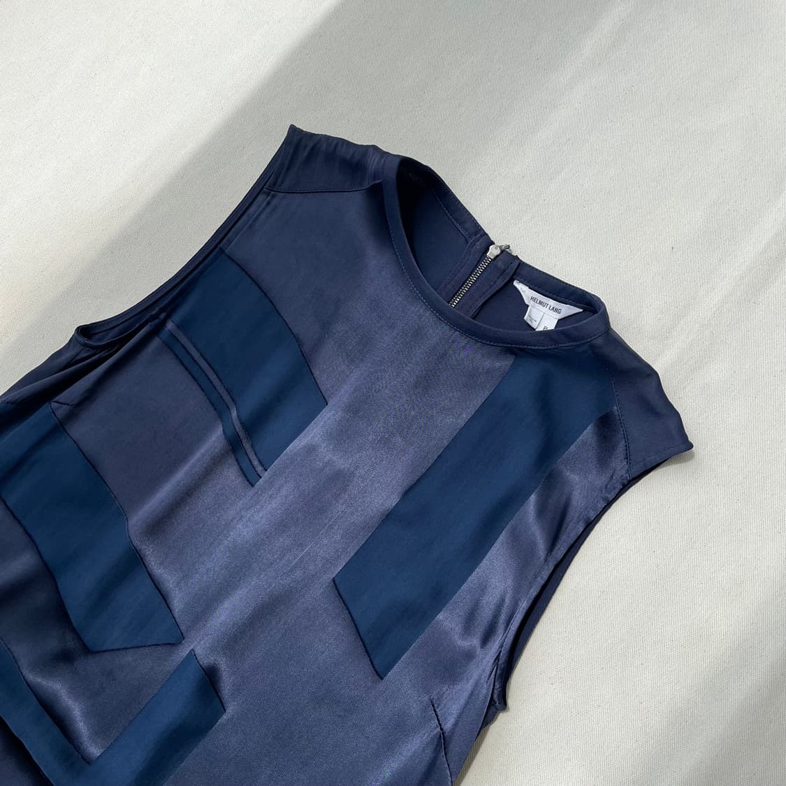 헬무트랭 시스루 패치워크 슬리브리스 탑 상품이미지3