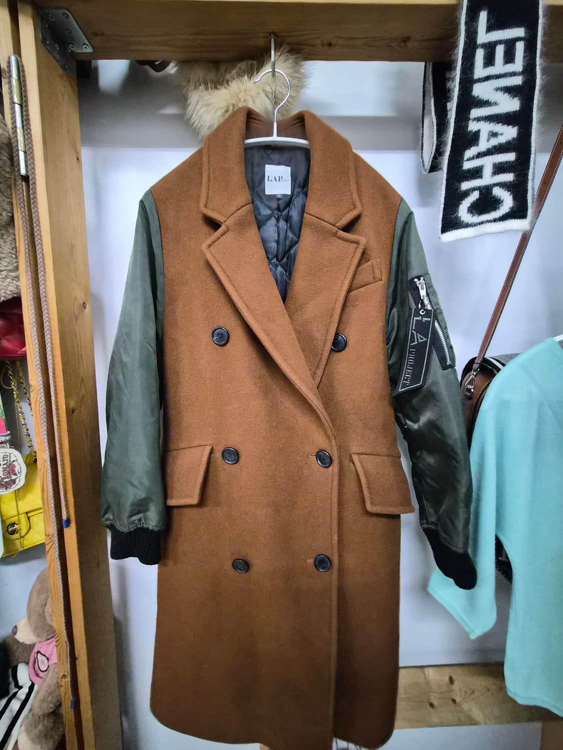 랩 퀼팅 야상 코트 상품이미지3