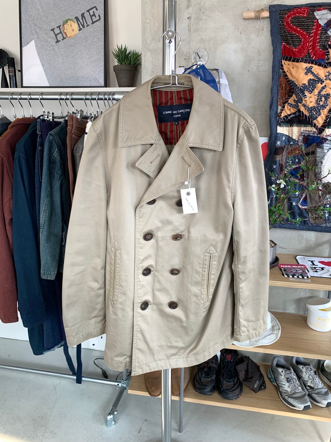 Comme des garcons homme 꼼데가르송 옴므 피코트 상품이미지3