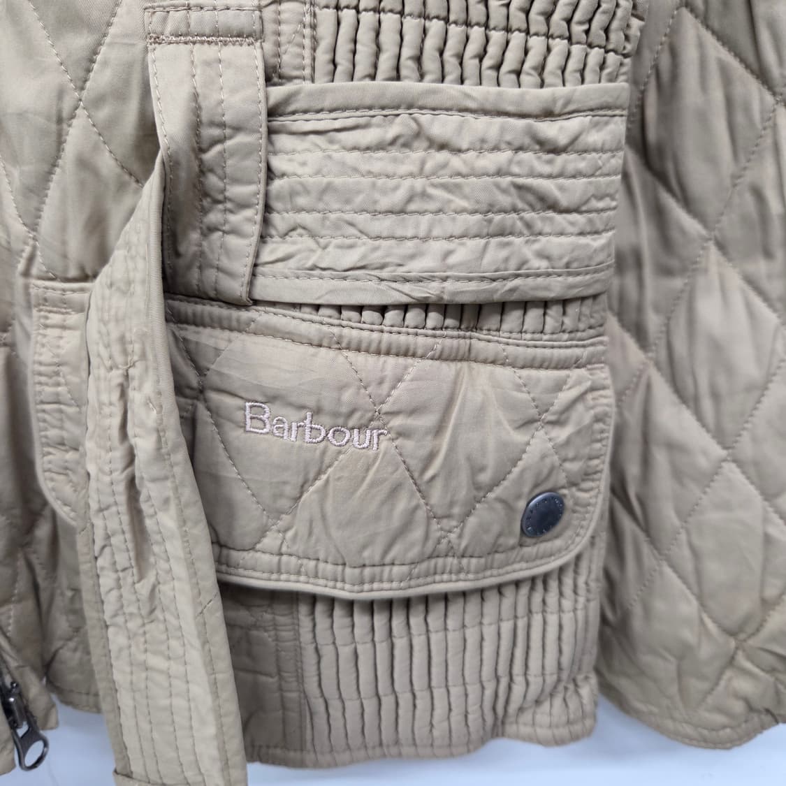 바버 퀼팅 벨티드 자켓 남m 상품이미지3