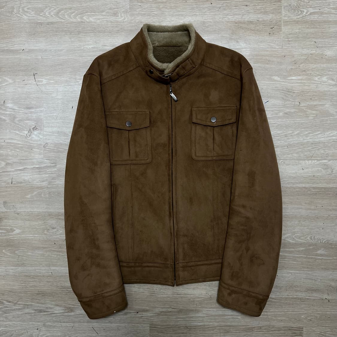 페리고드 에퍼안감 스웨이드 가죽자켓 [브라운] L/100 상품이미지1