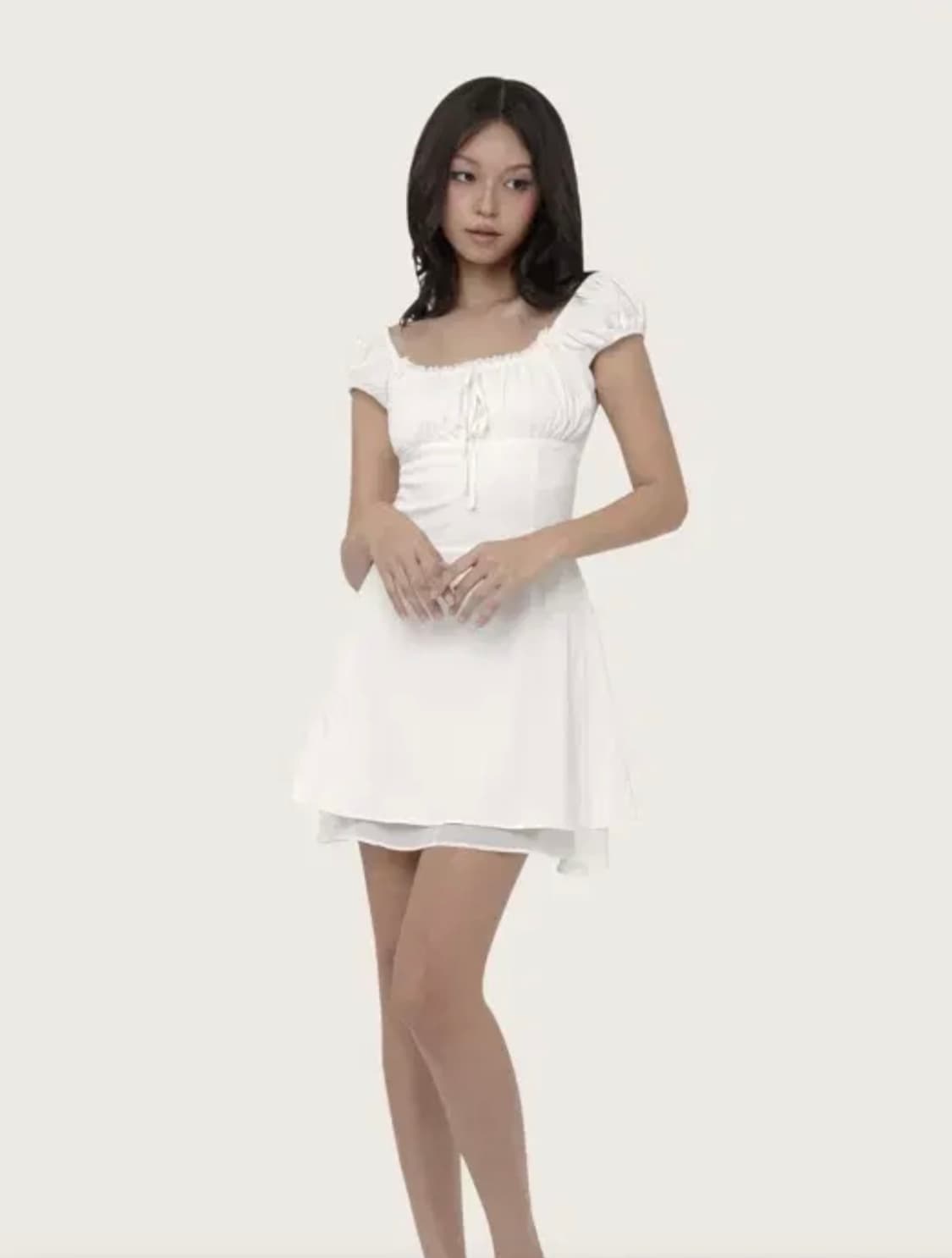클리시어 끌로에 Chloe ribbon dress, White 택o 상품이미지1