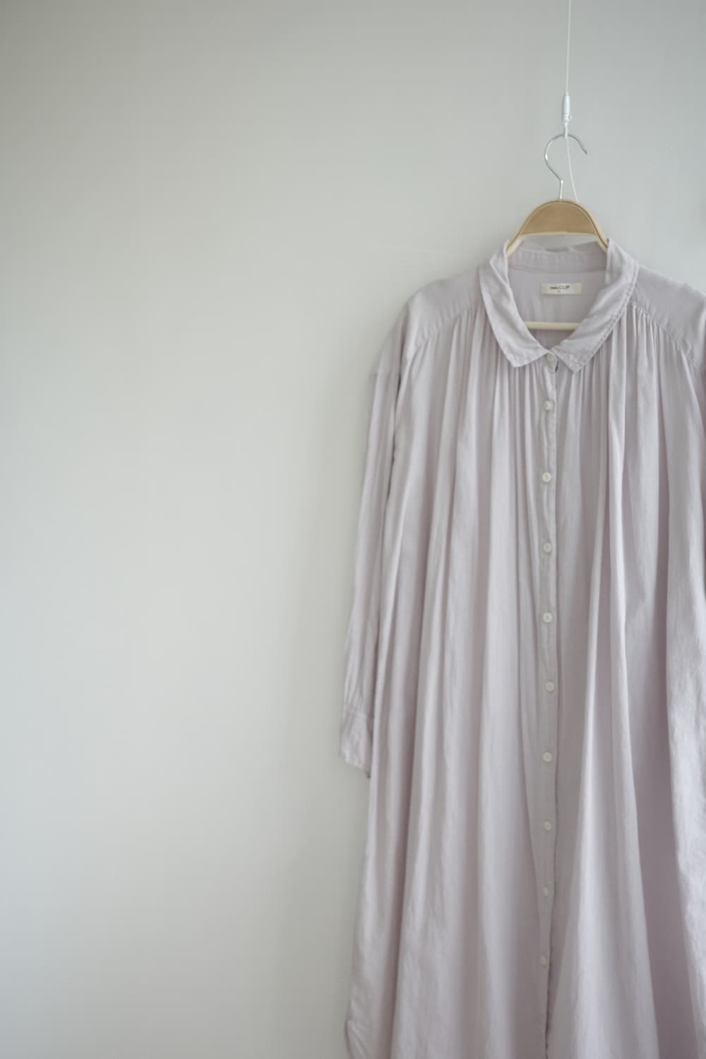 studio CLIP
• 연한 보라그레이 아사코튼 셔츠 롱원피스 상품이미지2