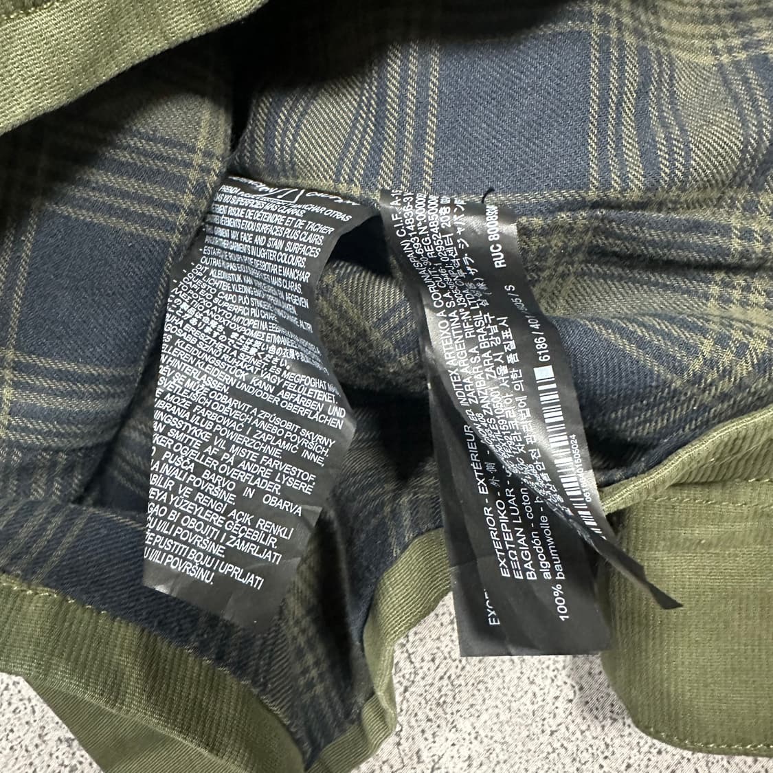 ✨ (만원 빈티지) 자라 코듀로이 카라 초어 워크 자켓  상품이미지4