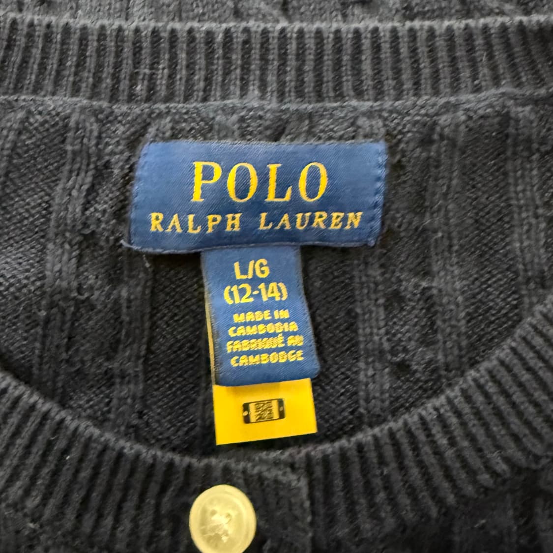 폴로 랄프로렌 네이비 꽈배기 니트 가디건 상품이미지5