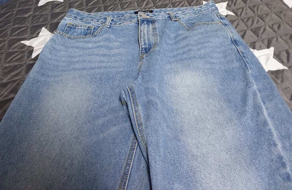 토피 워싱 세미와이드 데님팬츠 (XL) 상품이미지2