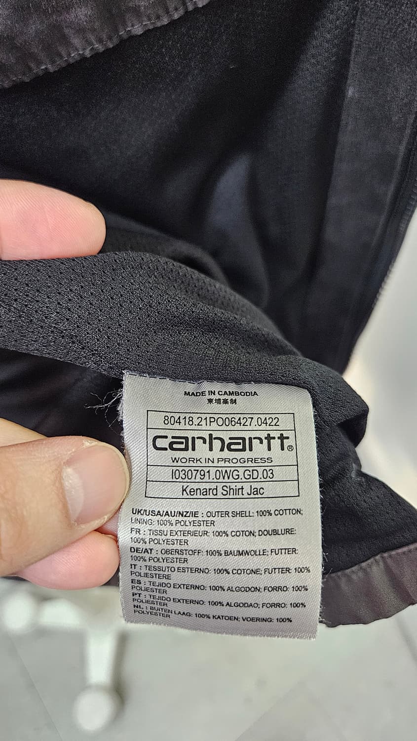 칼하트 kenard 가먼트다잉 셔츠 자켓 스톤그레이 상품이미지7