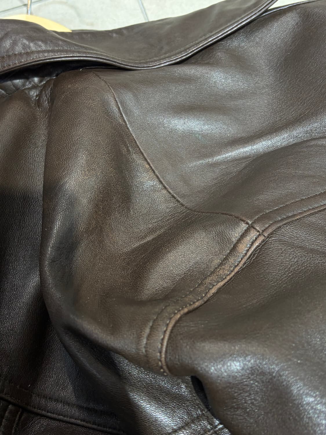 90s 입생로랑 양가죽 봄버자켓 상품이미지10