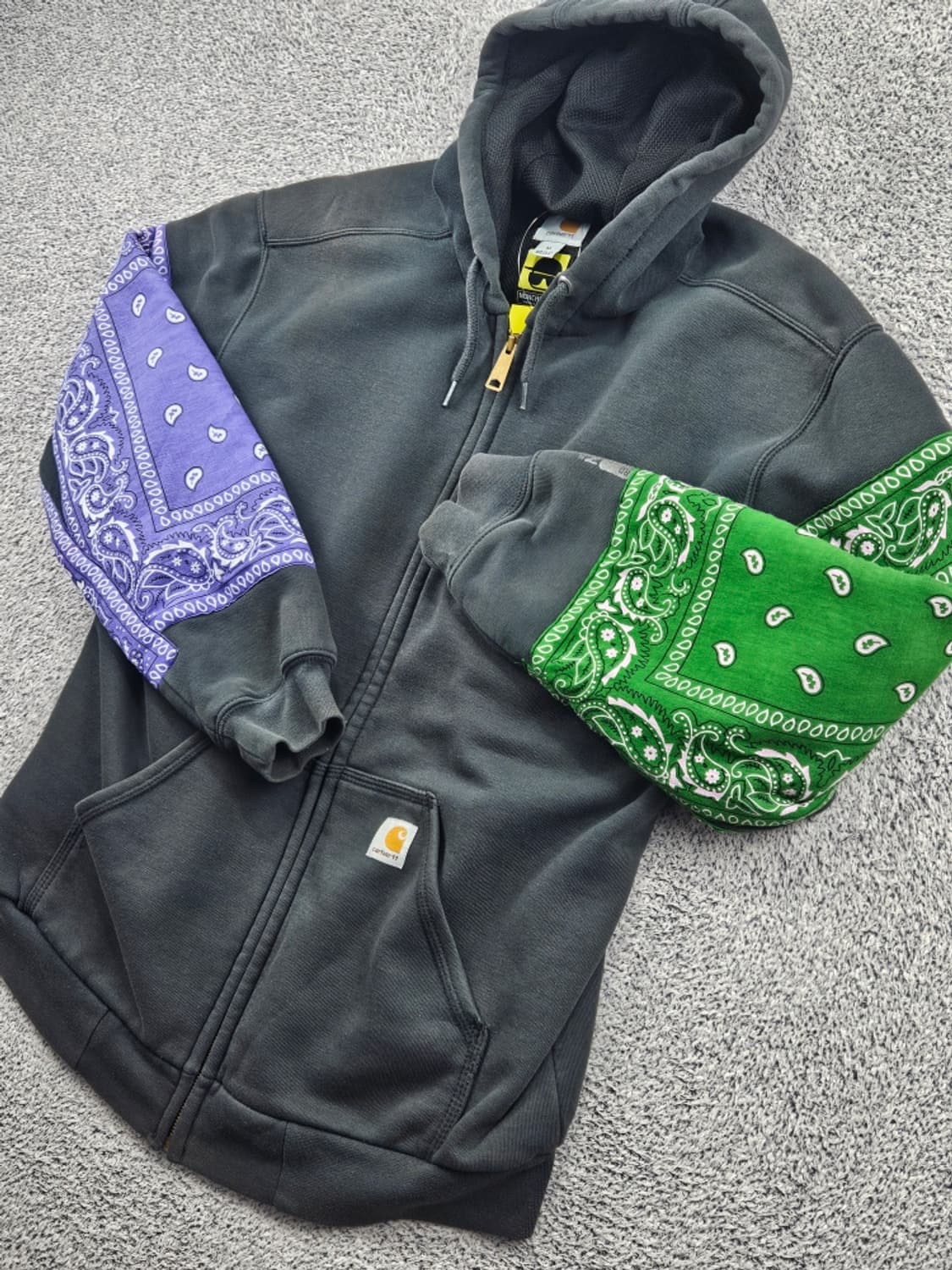 칼하트 페이즐리 반다나 커스텀 스웻 후드 집업 ( M ) / 11486 상품이미지6