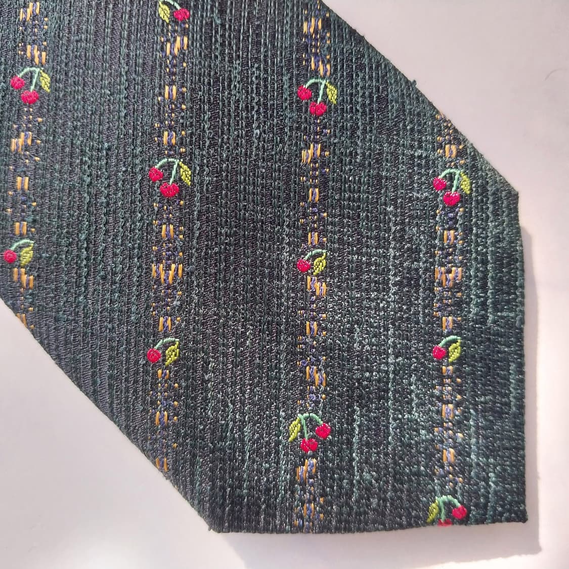 커스텀멜로우 실크 혼방 체리 패턴 넥타이 7.4cm A+등급 K2209
 상품이미지6