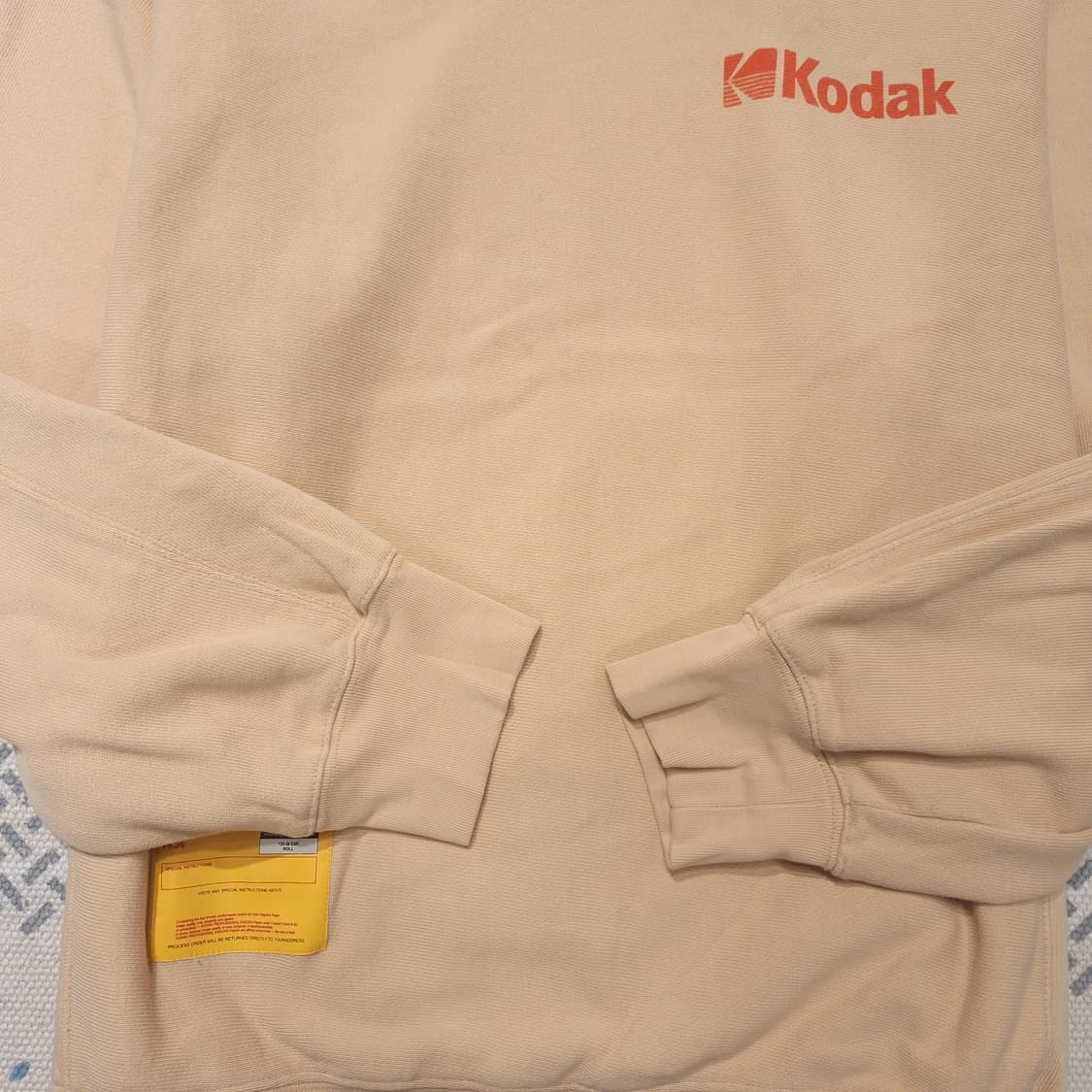 KODAK 코닥 베이지 오렌지 스펠로고 헤비코튼 맨투맨 티셔츠 L 상품이미지7