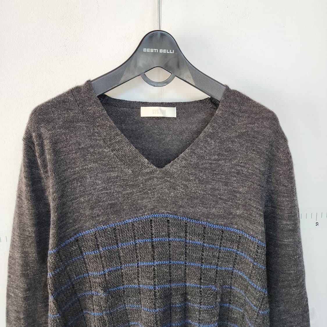 시스템 브이넥 니트 롱 원피스 상품이미지2