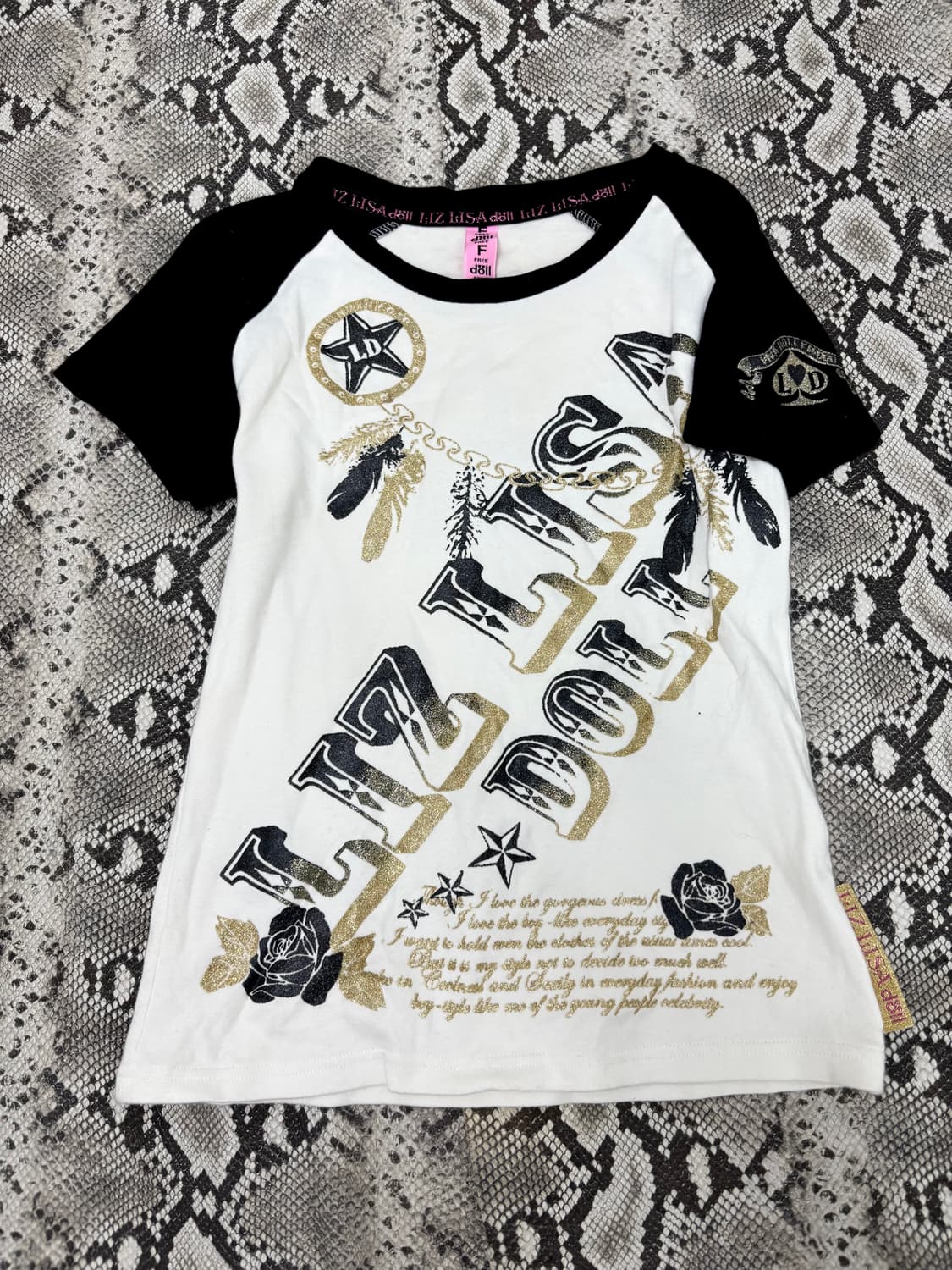 “Liz Lisa” Y2K mood Printing Slim Fit Te 상품이미지1
