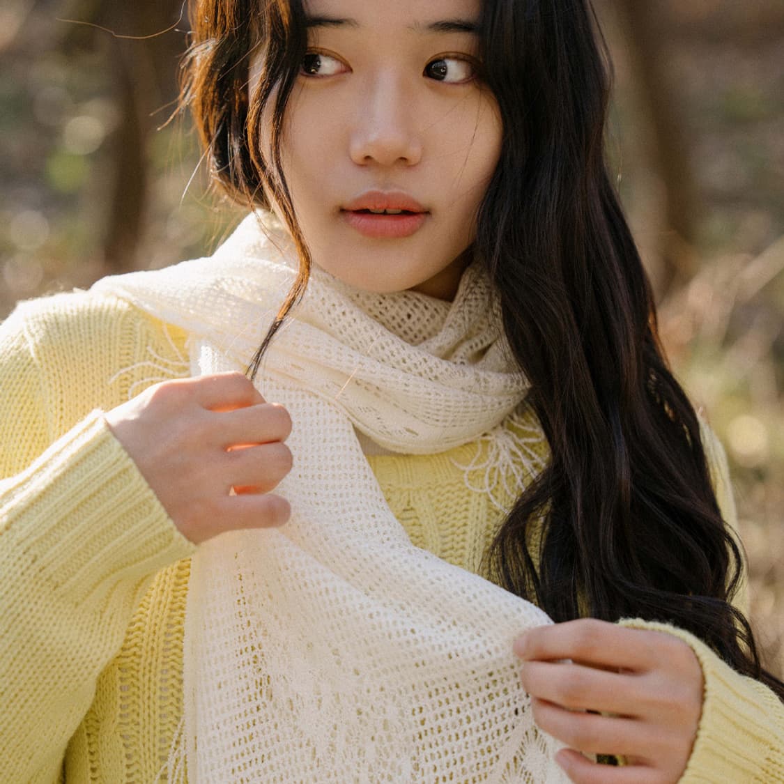 바람결 레이스 트라이앵글 숄 상품이미지1