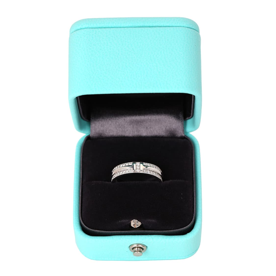 티파니 T 네로우 파베 다이아몬드 링, 화이트골드 18K 다이아반지 9호 상품이미지10