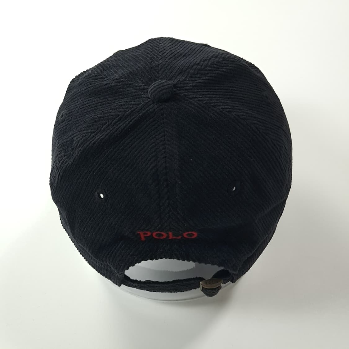 CK429 L 폴로 코듀로이 레드 포니 블랙 볼캡 모자 상품이미지5