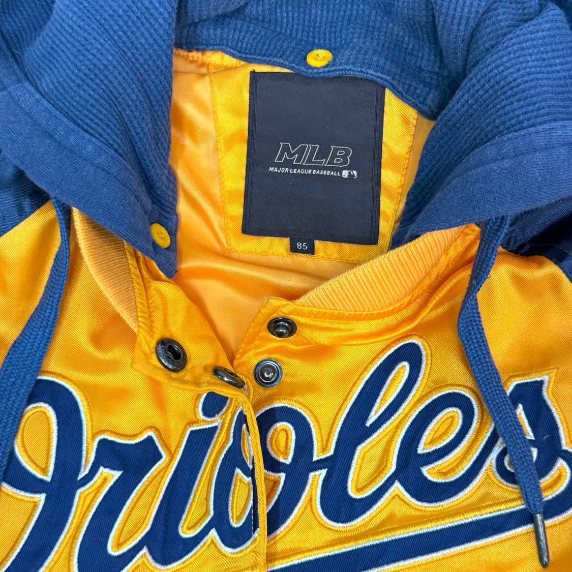 M MLB 엠엘비 오리올스 바시티 봄버 후드 재킷 상품이미지2