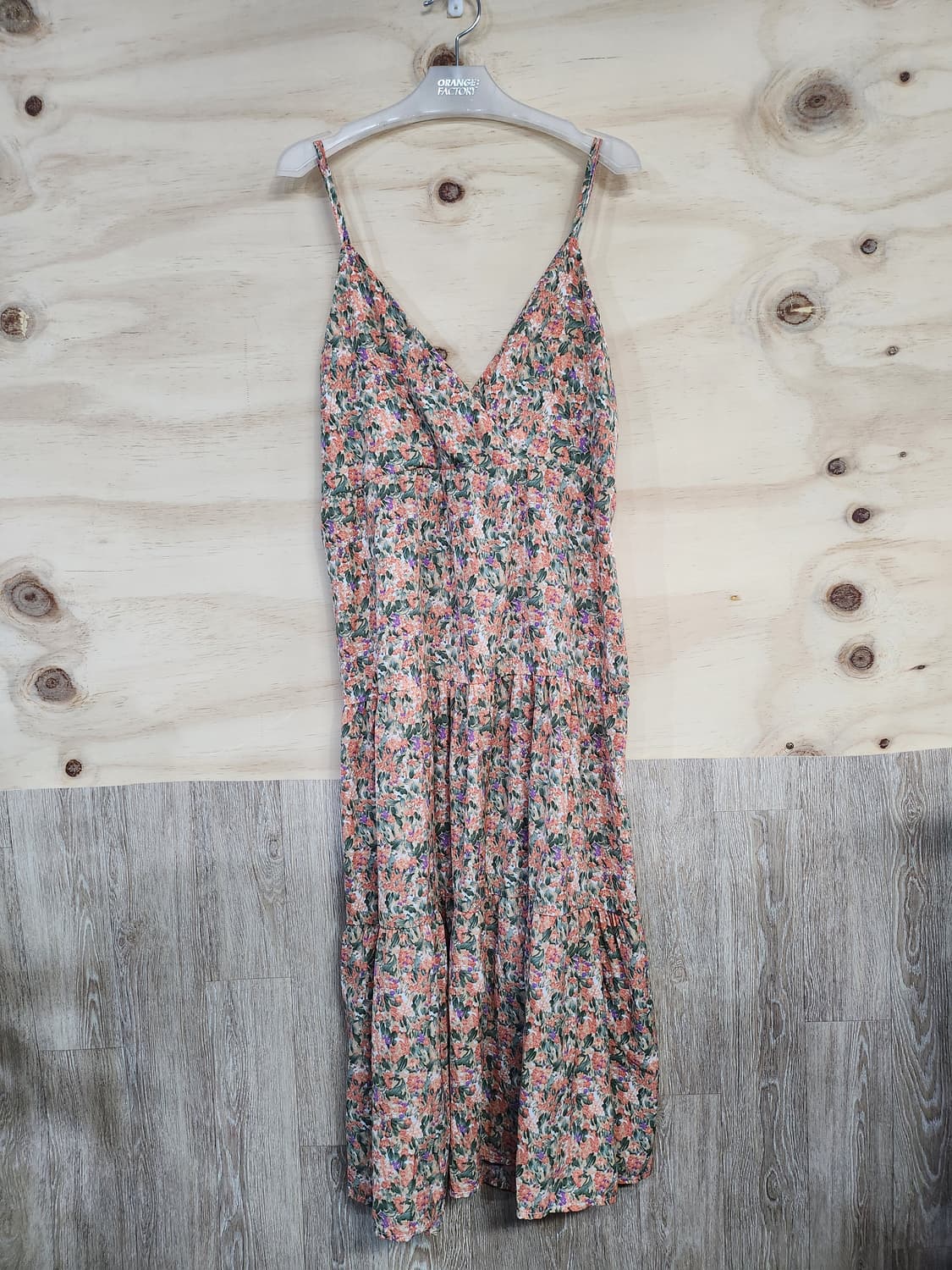 1052) 플라워프린트 끈 원피스 상품이미지1