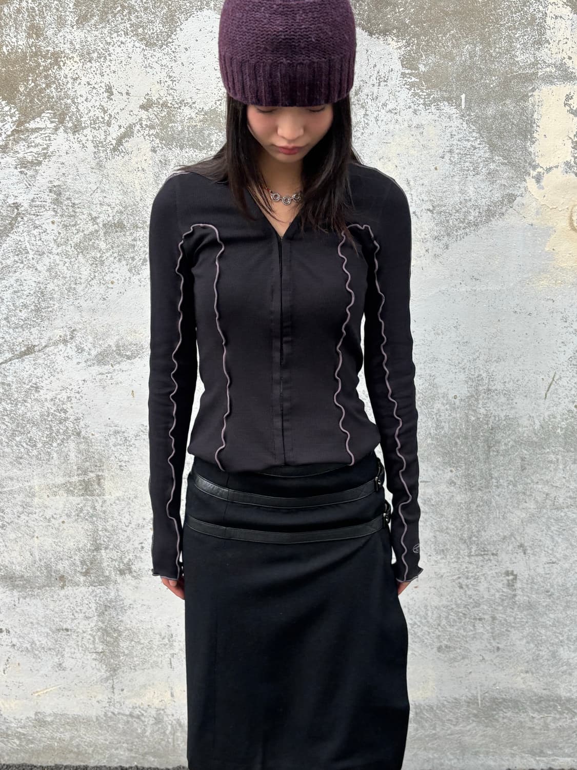 디젤 웨이브 심 후크 가디건 상품이미지3