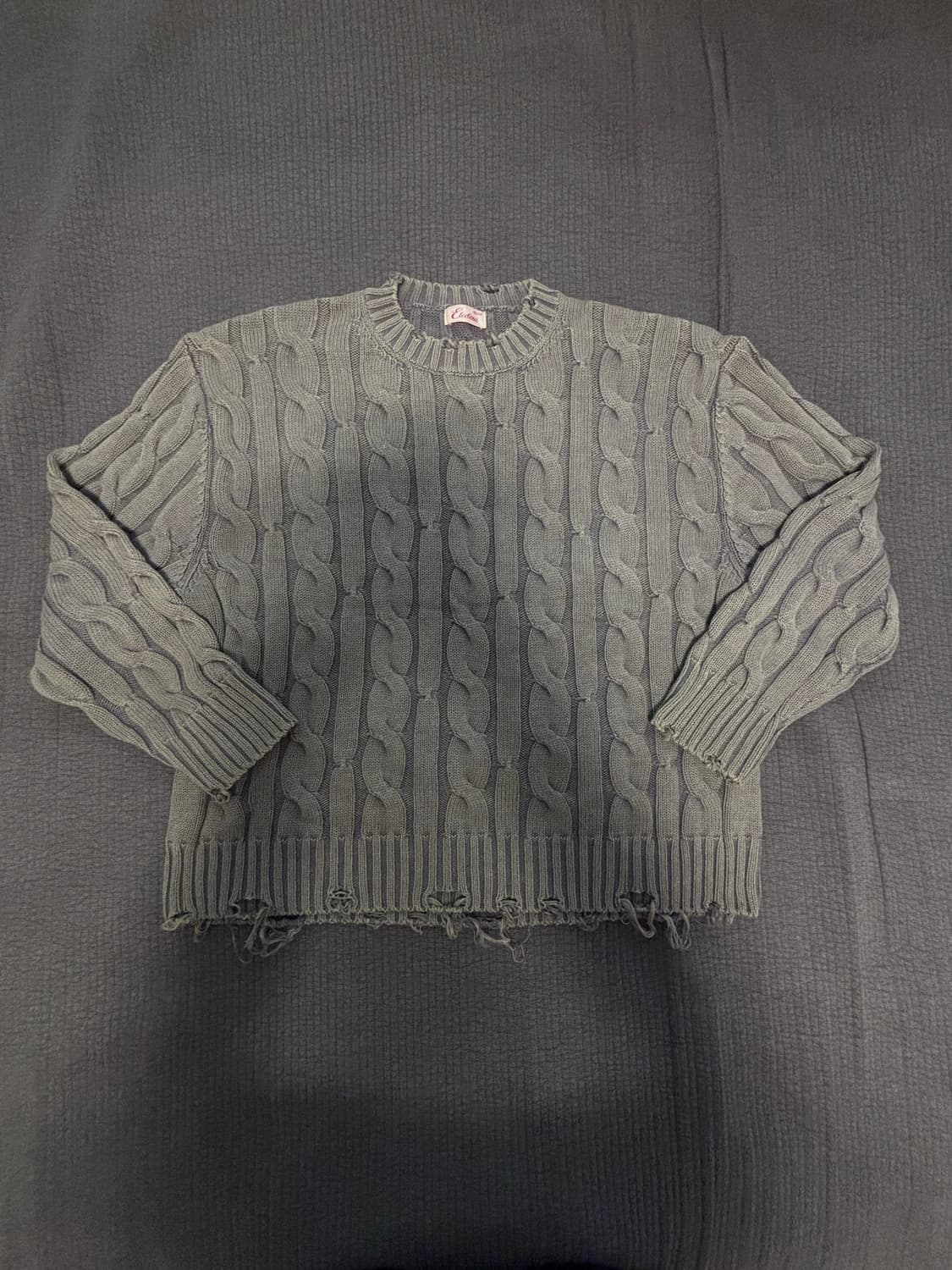 REVERSIBLE FADE WASHING KNIT (SAND-GREY) 상품이미지2