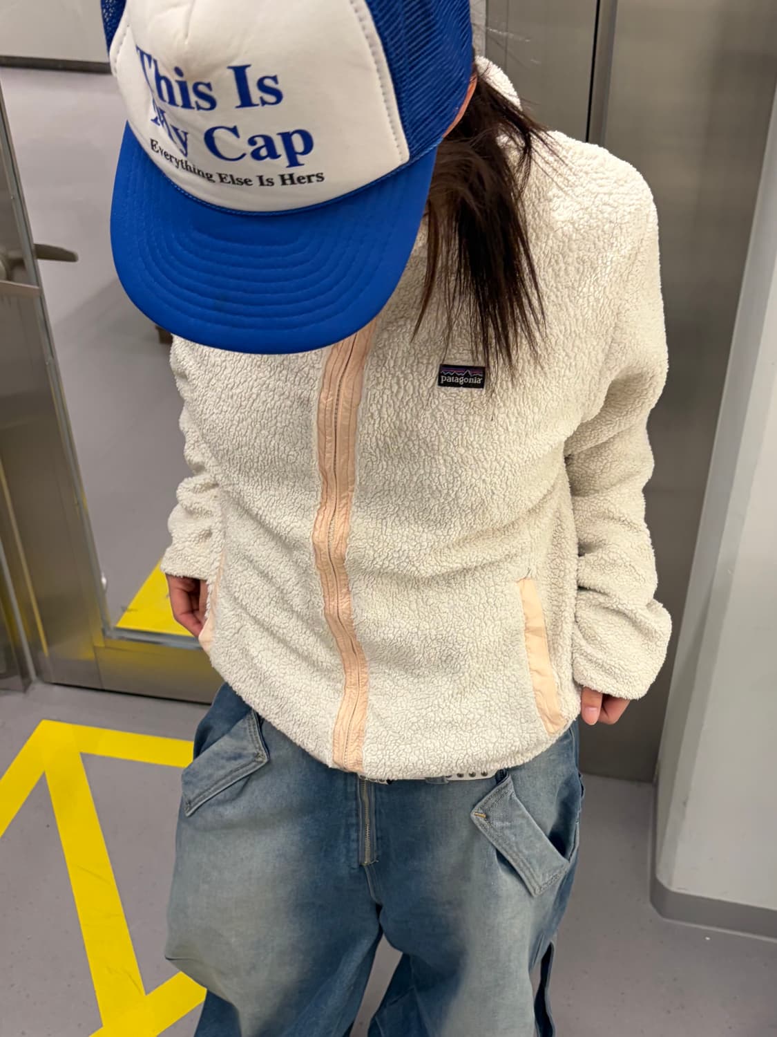 90s PATAGONIA 아이보리 플리스 집업 상품이미지3