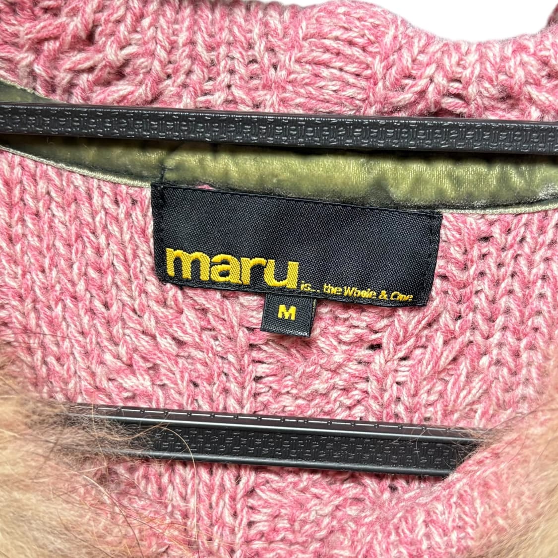 3726 핑크 퍼 떡볶이 니트 후드 가디건 상품이미지4