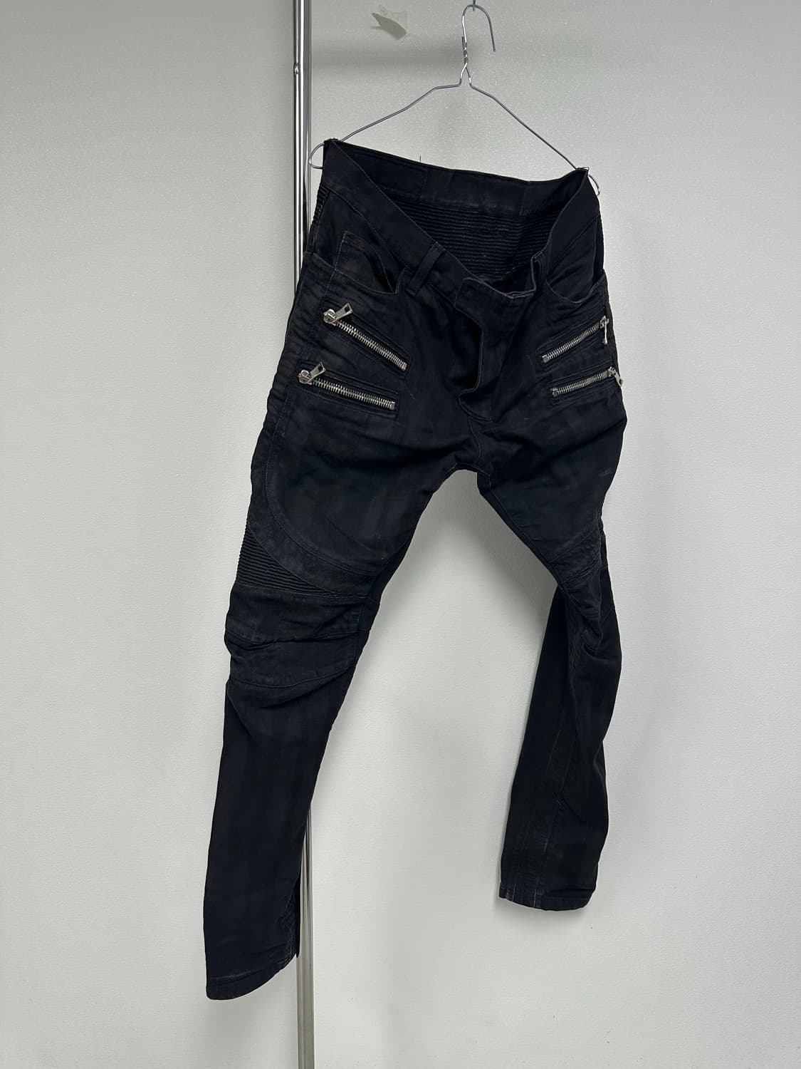 발망 더블 지퍼 바이커 진 상품이미지5