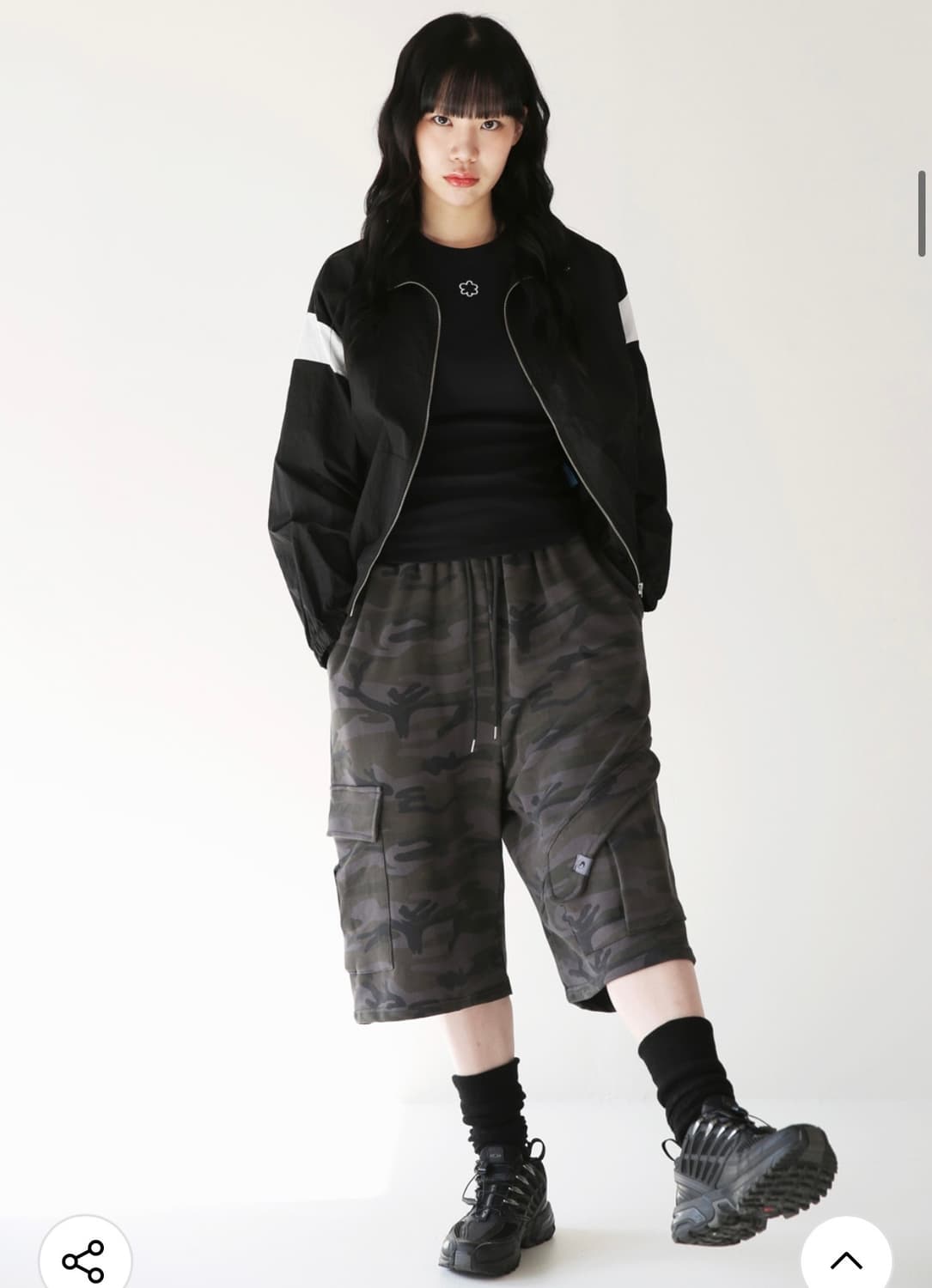 피스메이커 TS 로고 버뮤다 스웻팬츠 카모 M 상품이미지1