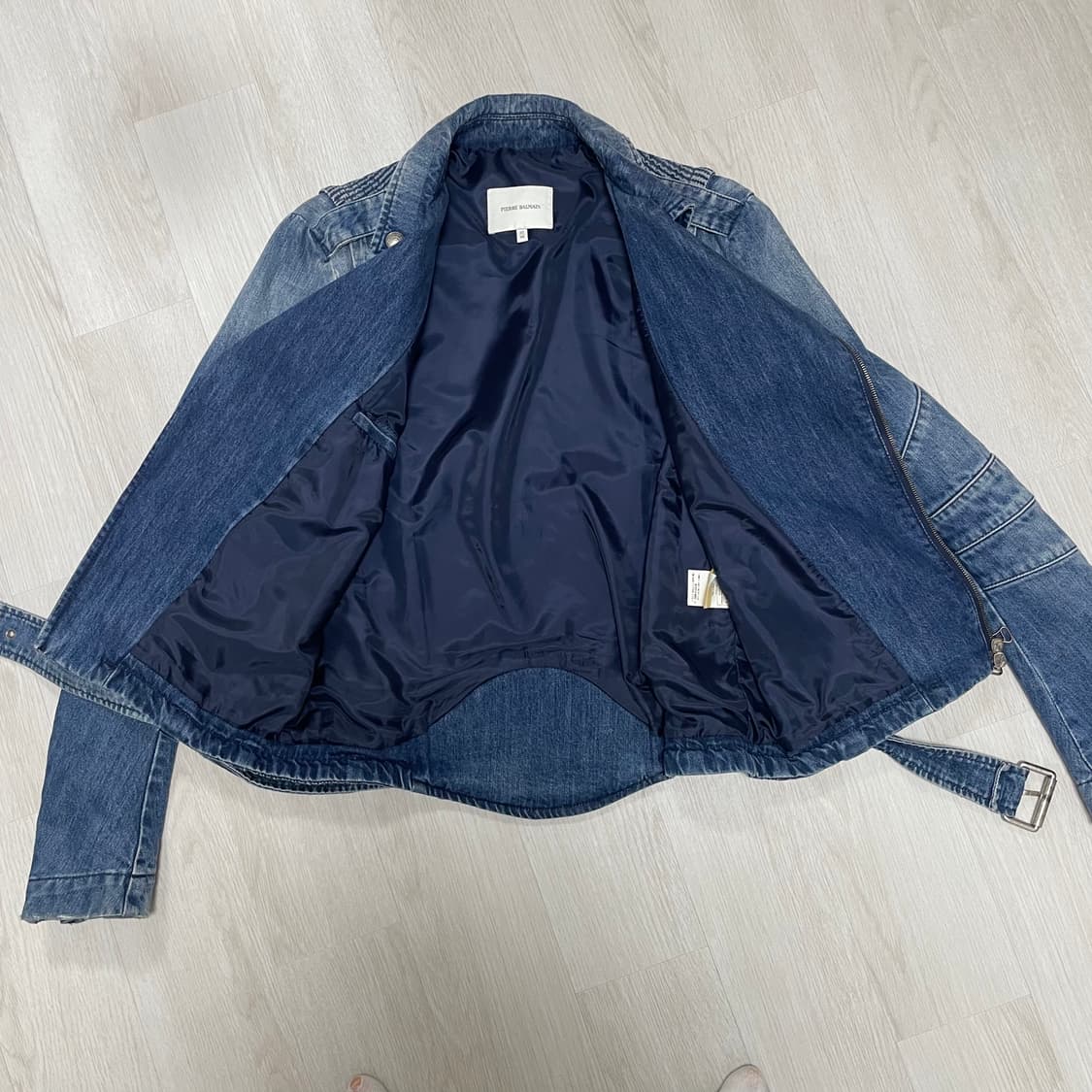 pierre balmain 피에르 발망 라이더 청재킷 상품이미지3