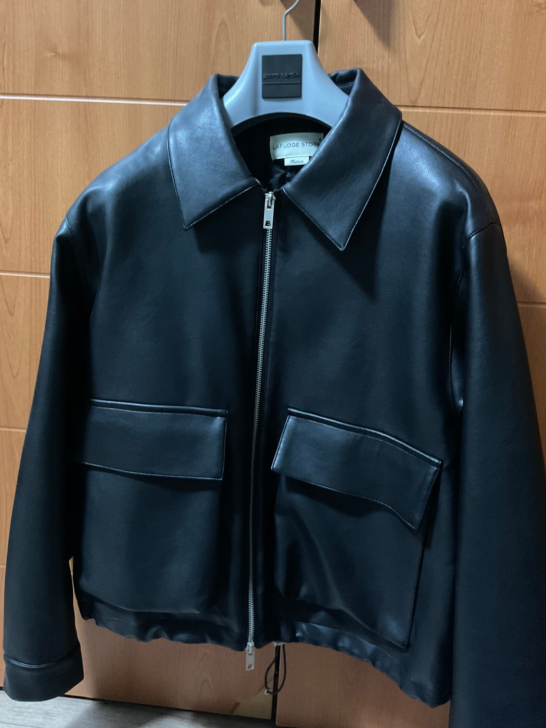 라퍼지 스토어 버핑 레더 블랙 가죽자켓 (블루종) 상품이미지1