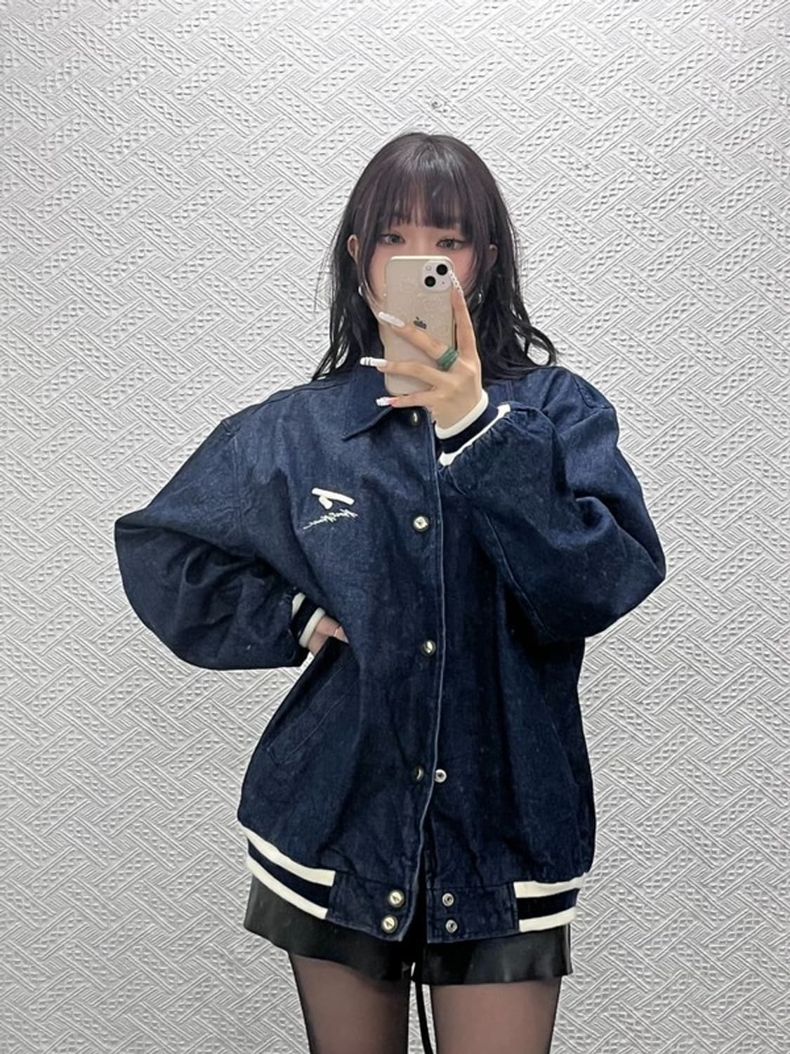 칼 카니 올드스쿨 레트로 빈티지 데님 바시티 자켓 M C11023 상품이미지2