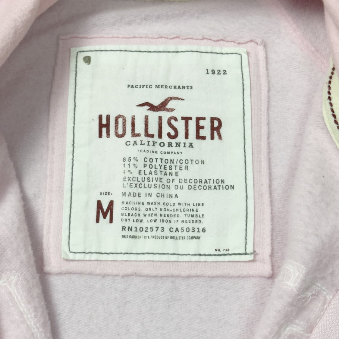 (M) 홀리스터 투웨이 후드집업 핑크 상품이미지5