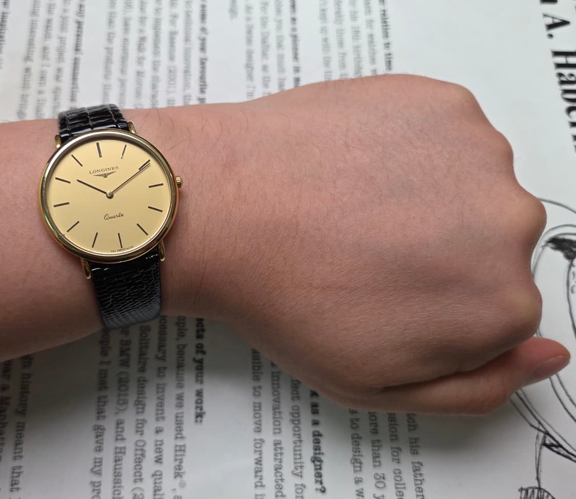 빈티지 론진 황금날개 올금장 슬림쿼츠 드레스워치  상품이미지9