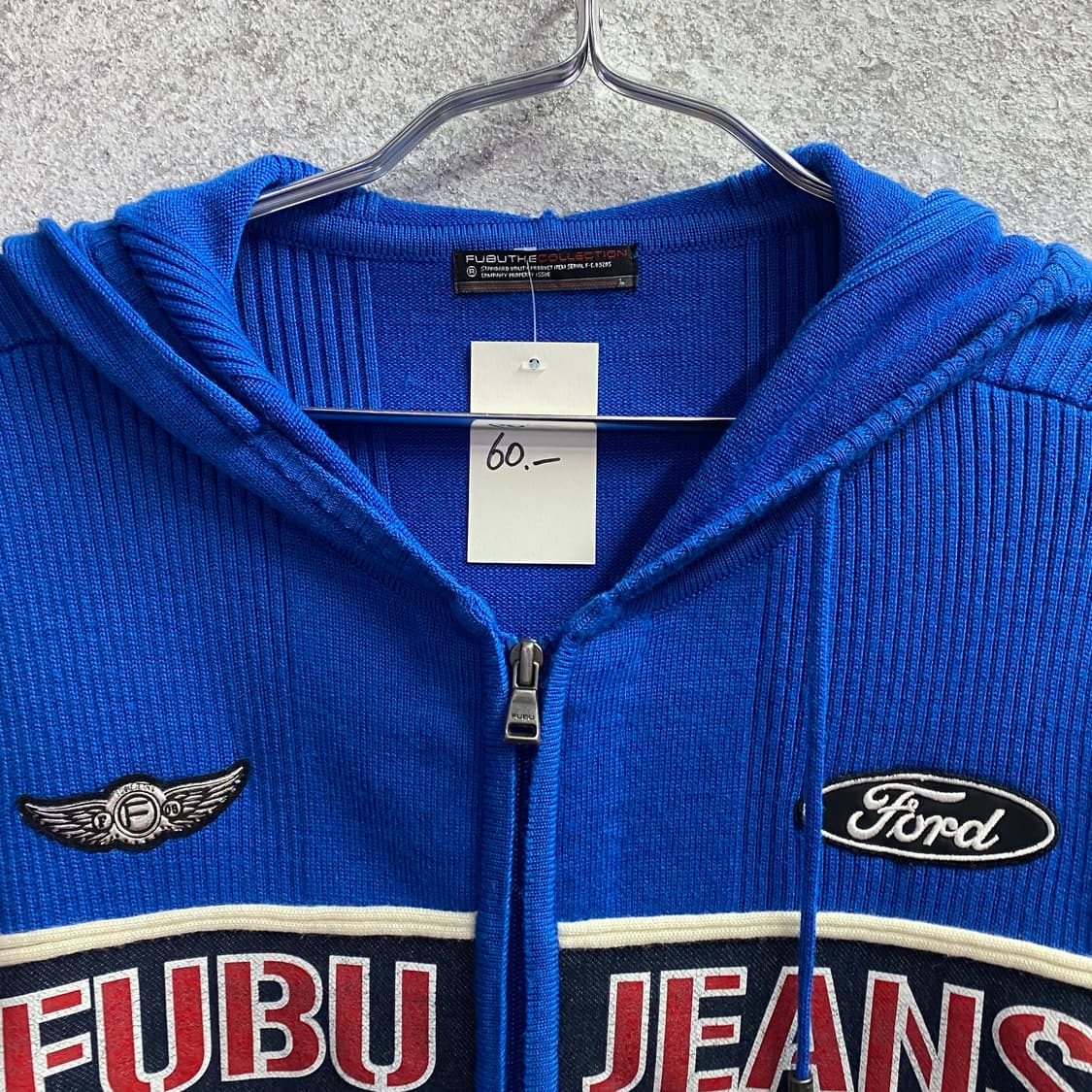 FUBU 진스 빅로고 니트 후드집업 B2251 상품이미지3