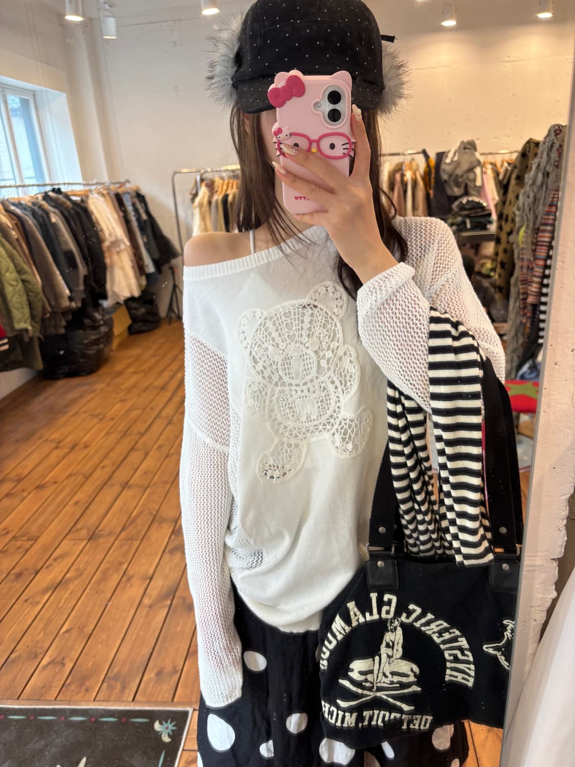 히스테릭글래머 퍽베어 크로셰 니트 상품이미지3