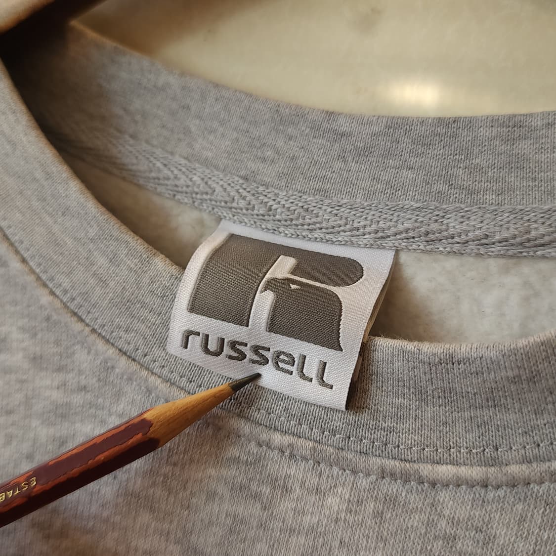 90s 러셀 맨투맨 스웻셔츠 유마갓 빈티지 프린팅 그레이 L 상품이미지5