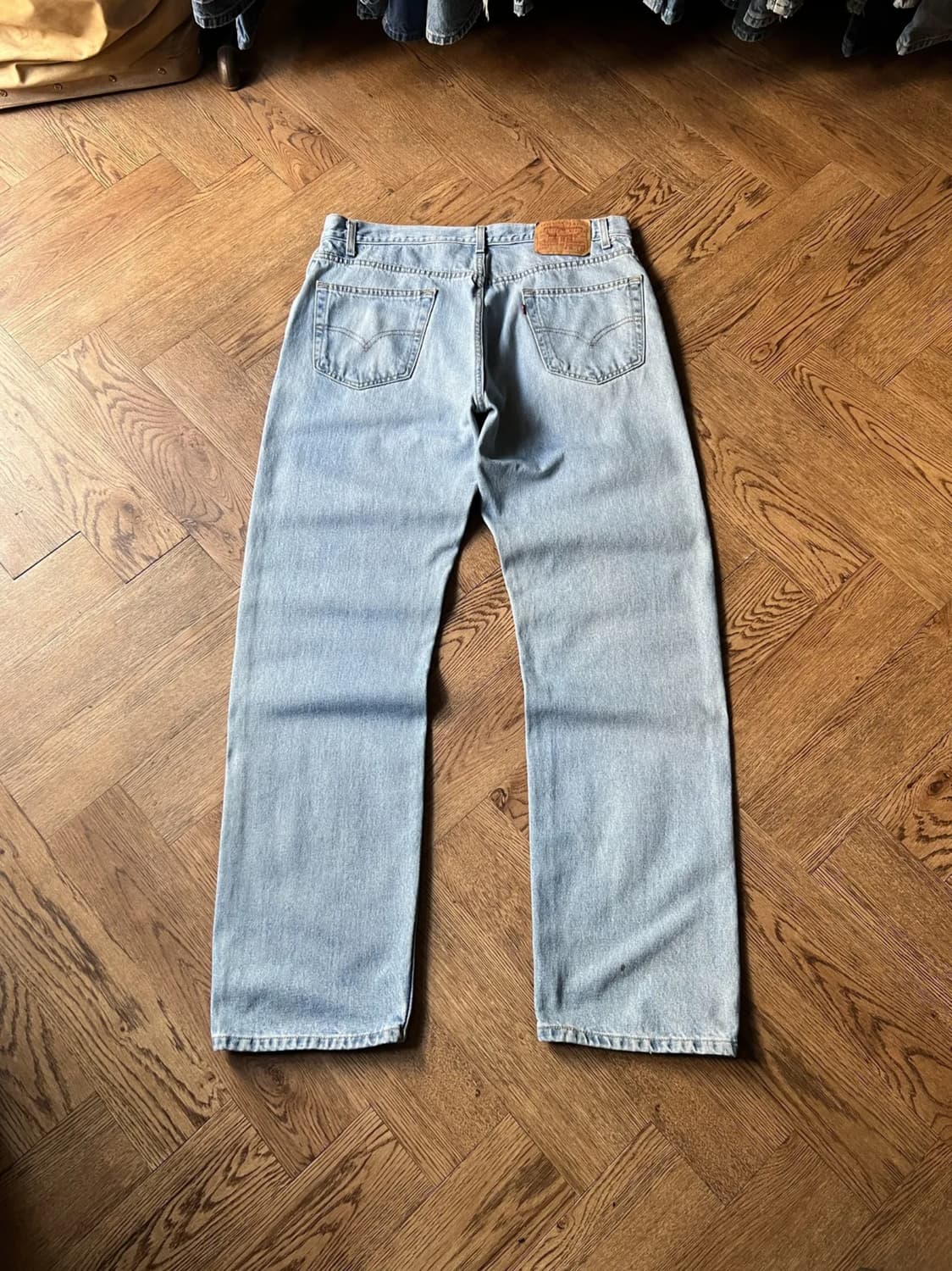 [36]00's 리바이스 USA 505 맥시코제 라이트블루 데님 팬츠 상품이미지1