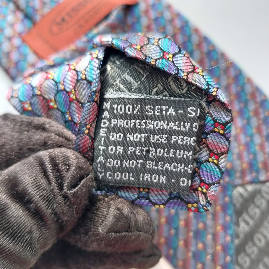 미쏘니 실크 블루 멀티 패턴 넥타이 9.6cm A등급 K2123
 상품이미지9