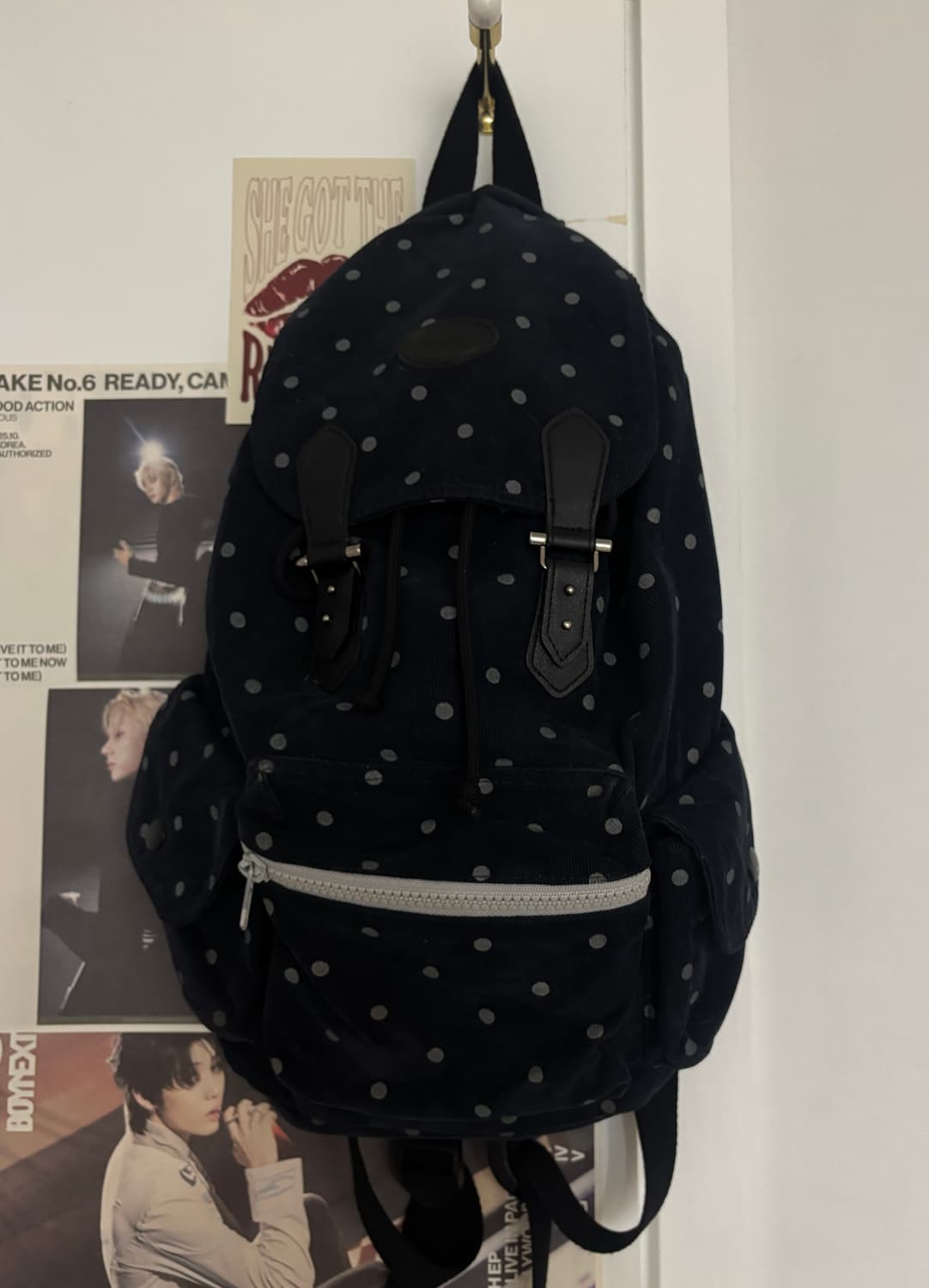 오헤시오 네이비 도트 백팩 상품이미지1