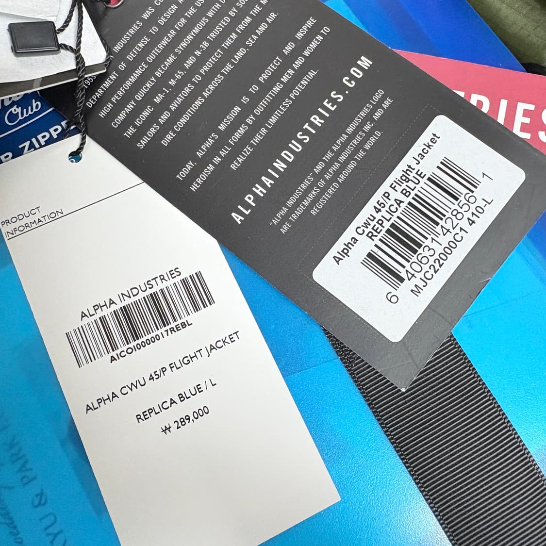 알파인더스트리 CWU 45P 항공자켓 ma-1 마원 네이비 상품이미지5