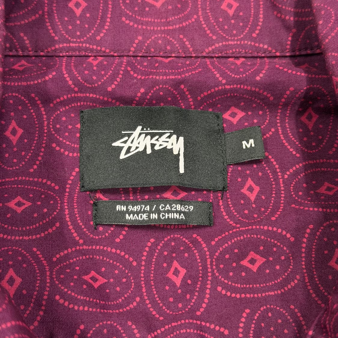 스투시 패턴 반팔 셔츠 남방 M 상품이미지3