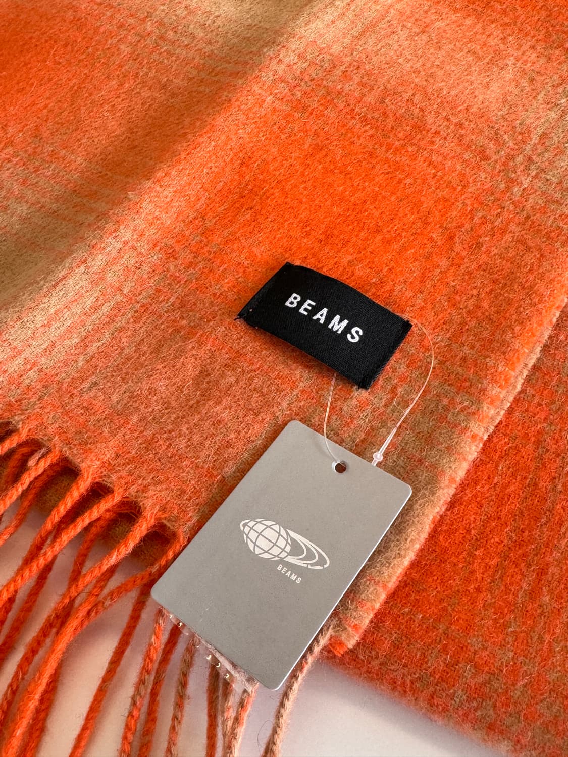 빔즈 옴브레 체크 머플러 빔스 상품이미지3