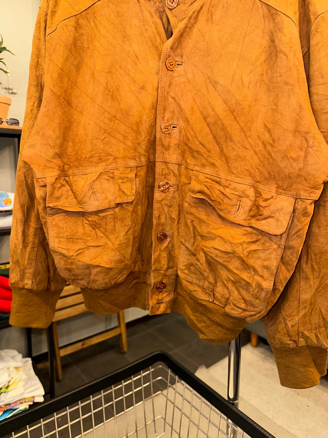 Old Euro genuine leather suede jacket 상품이미지8